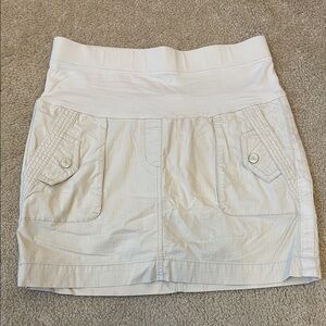 Motherhood Maternity Khaki Cotton Maternity Mini Skirt - Size M